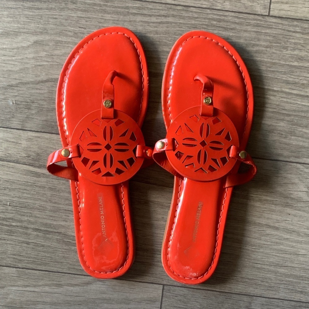 ANTONIO MELANI Vibrant Orange Sandals